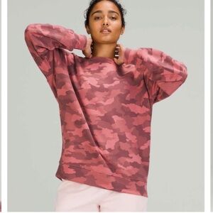 Lululemon Perfectly Oversized Crew Pink Camo